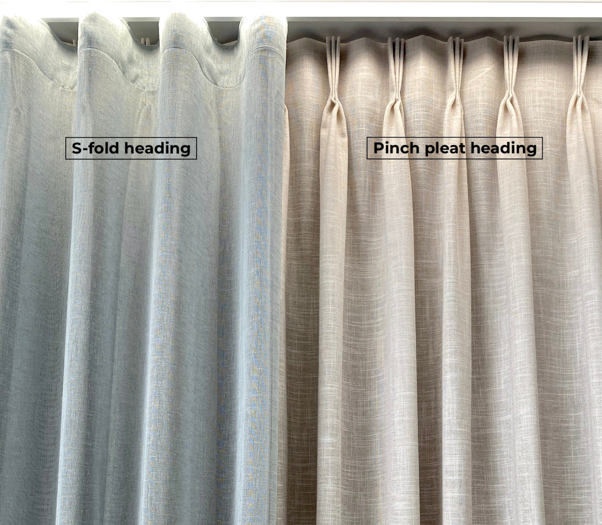 S-fold vs pinch pleat vs wave: choosing a curtain heading