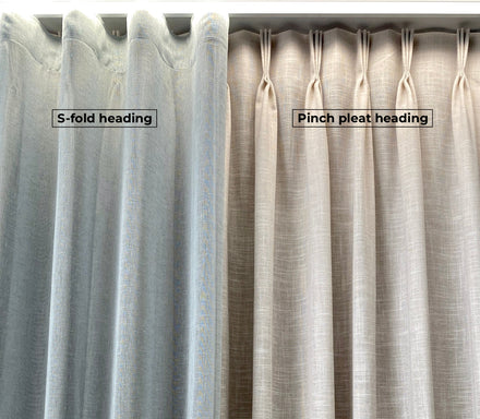 S-fold vs pinch pleat vs wave: choosing a curtain heading