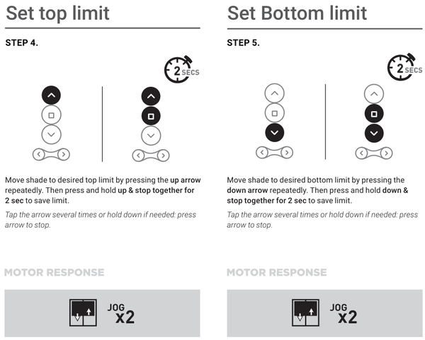 Setting the top and bottom limits