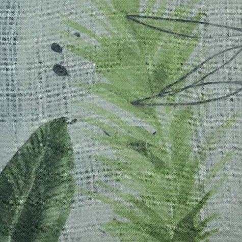 Mossman Green sheer fabric swatch