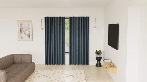 Galaxy Blockout Curtain & Lucern Sheer Curtain Double