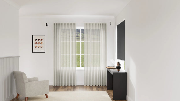 Odin Sheer Curtain & Simplicity Blockout Curtain Double